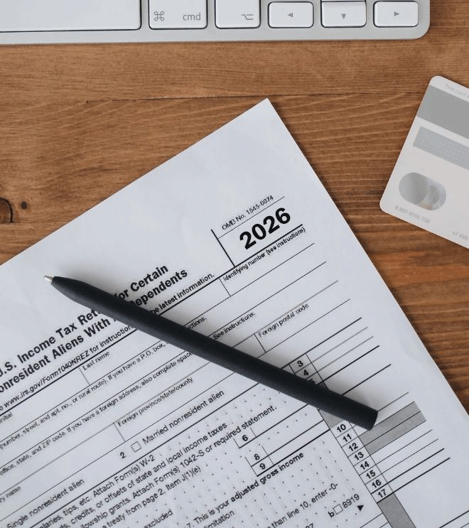 2026 Tax paper on the desk